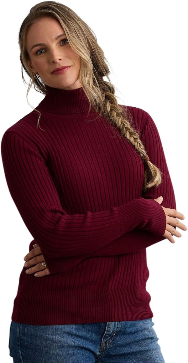 Fair Indigo Fair Trade Organic Ribbed Turtleneck Sweater