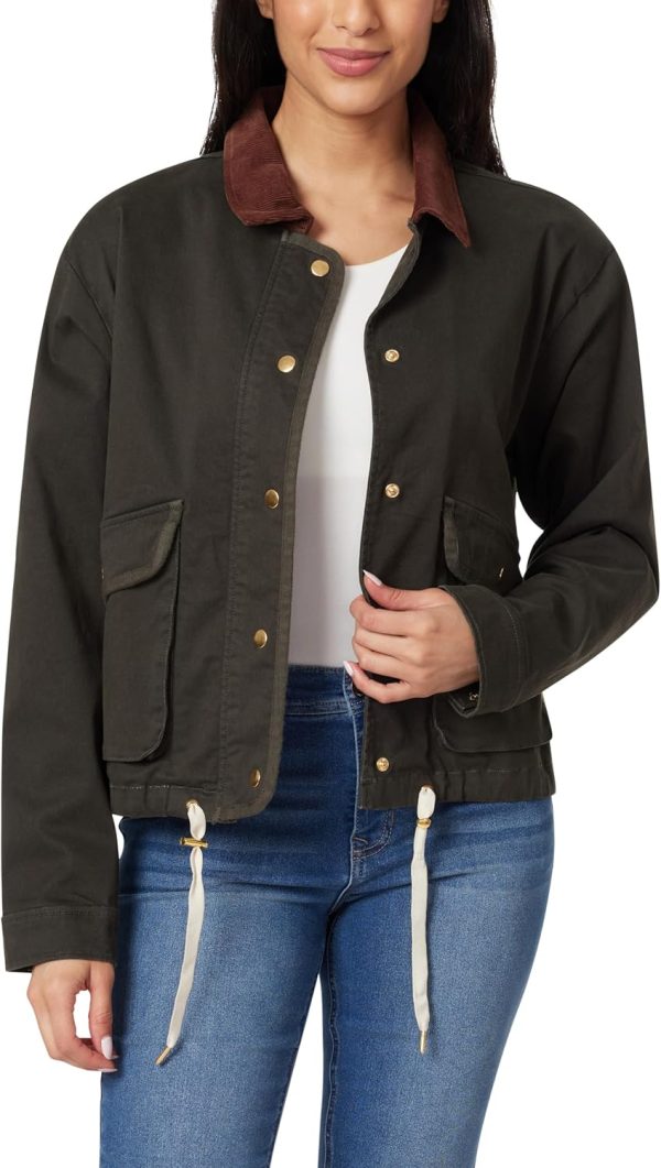 Angels Forever Young Women's Everflex Relaxed Stretch Canvas Barn Jacket